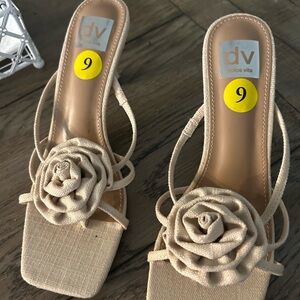 Dolce Vita Tan Floral Heeled Sandals
